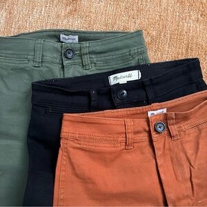 3 pairs of Madewell Emmett Pants Bundle